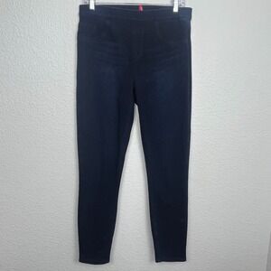 Spanx by Sara Bla Legging Jeans Womens Large Blue Denim Dark Washkely Ankle